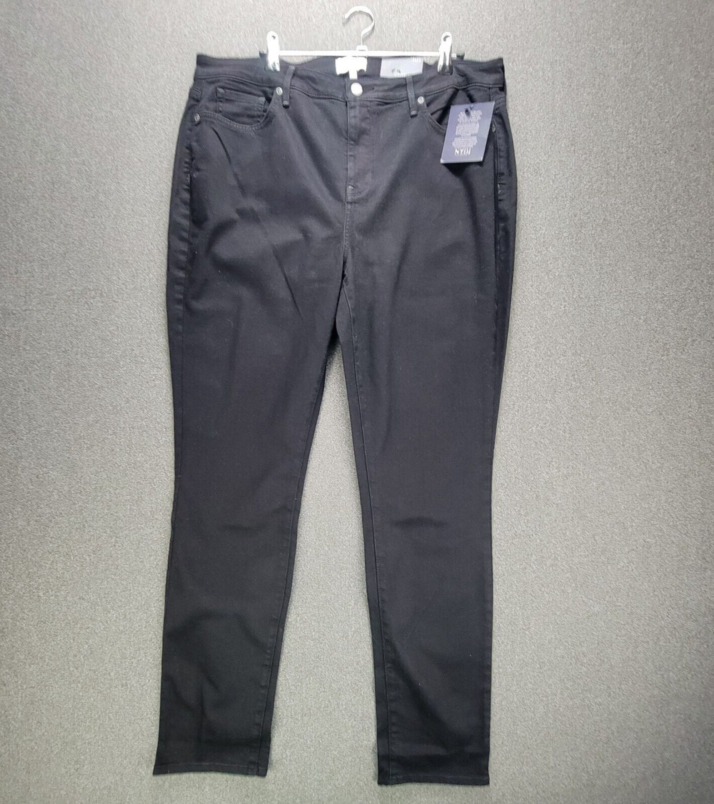 NYDJ 14X30 Black Alina Denim Legging Jeans